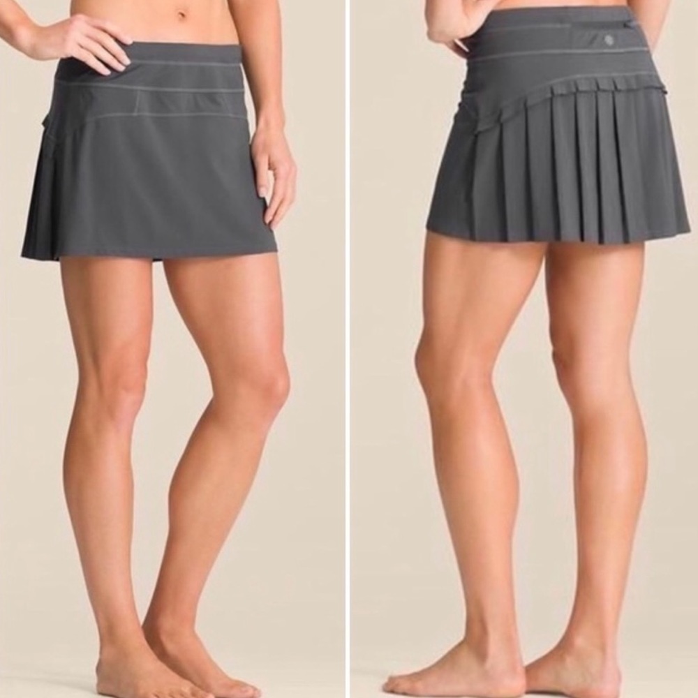 Athleta Runaround Skort Tennis Skirt Charcoal Gray XS